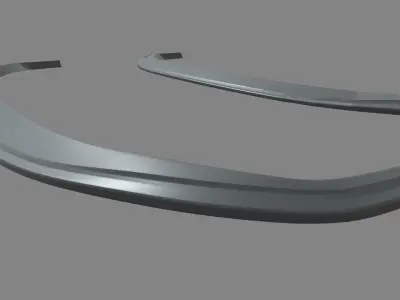 Front Bumper Lip Car 04 Low-poly 3D model