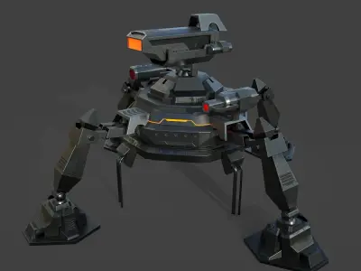 Spider Robot Low-poly 3D model