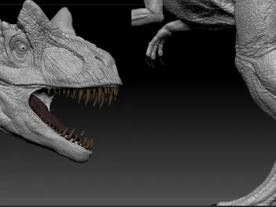Allosaurus dinosaur Low-poly 3D model