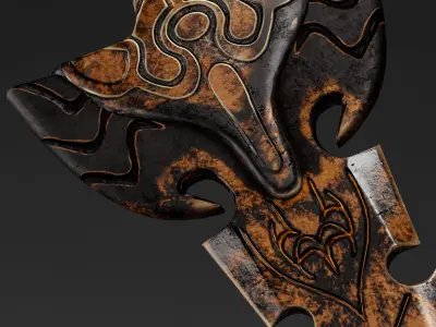 Wizzard sword Free low-poly 3D model