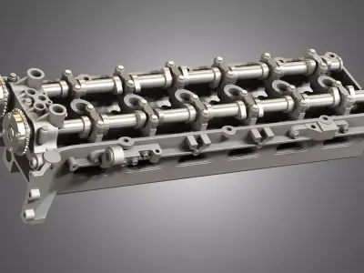 Valves Head with Camshafts 3D model