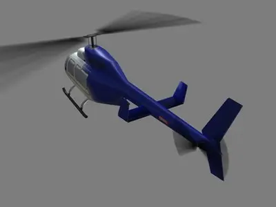 Jet Ranger V1 Helicopter Low-poly 3D model