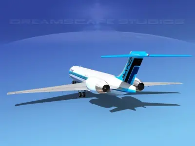 McDonnell Douglas MD-87 Rand Air Charter 3D model
