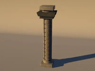 column with shadow Free 3D model