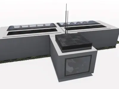 Sci-fi Building Arc 07 3D model