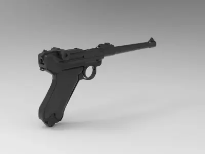 Luger pistol 3D model get