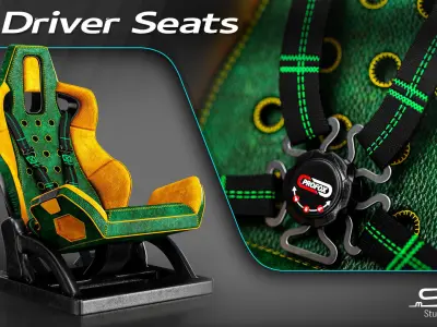 DriverSeat05 Free low-poly 3D model