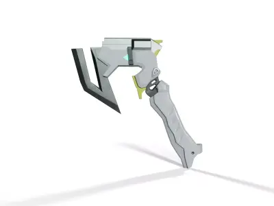 Sci-Fi Hand Axe Mini Low-poly 3D model