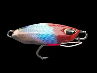 metal Jig 3D model Fishing Lure  Low-poly 3D model