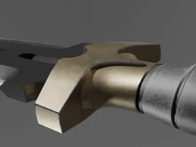 Split Blade Knife 3D model