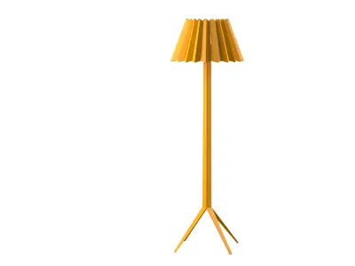 Lamp Standing Yellow 3D model