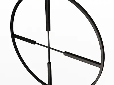 Sniper Target Symbol Low-poly 3D model