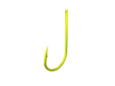 Fishing Hook v1 005 Low-poly 3D model