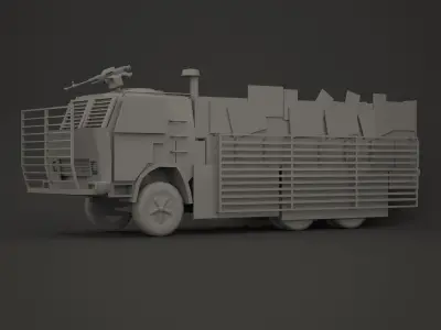 Military armoured vehicle kit 03 Low-poly 3D model