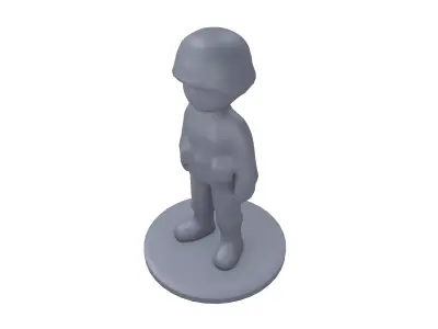 Plastic Soldier Toy v1 004 Low-poly 3D model