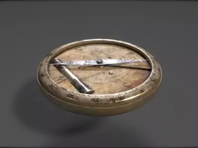 Older Compass Low-poly 3D model