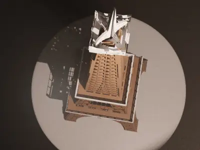 Eiffel Tower CNC Model 3D model