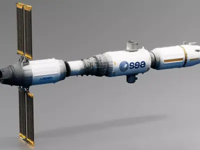 ESA ATV Automated Transfer Vehicle 3D print model