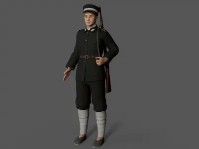 policemen Low-poly 3D model