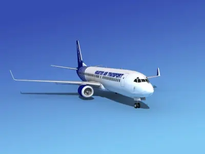 Boeing 737-800 Houston Tranpsort 3D model