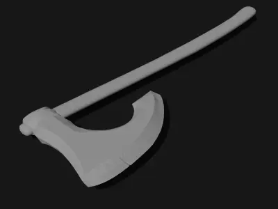 Viking Axe 3 Low-poly 3D model