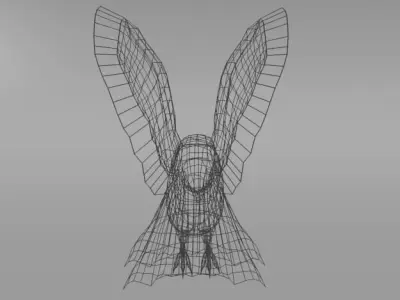 Red Macaw Low-poly 3D model