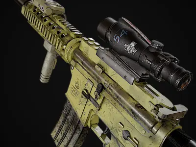 M4 Carabine Free low-poly 3D model