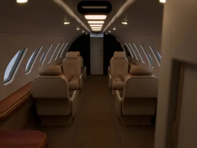 Airplane inside 3D model