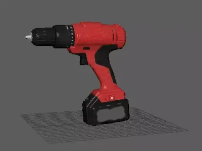 Drill Free 3D Model Game-Ready and Printable Free low-poly 3D model