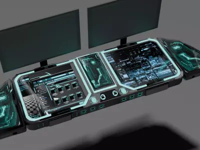 Sci fi Display Console 3D model