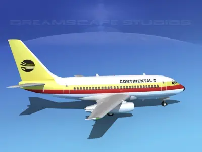 Boeing 737-100 Continental 1 3D model