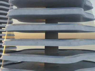 Futuristic Building Concept 3D model