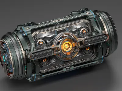 Sci-Fi Element Kitbash 3 of 6 3D model