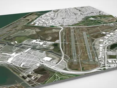 Oakland International Airport California United States 3D model