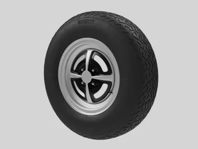 Opel Manta wheel Low-poly 3D model