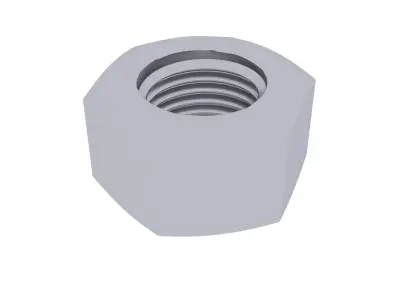 Hex Head and Bolt Nut 3D model