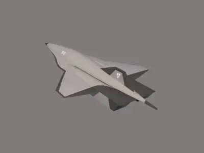 SR-72 fighter jet Low-poly 3D model