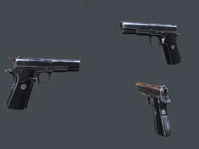 Mobile Weapon Pack Low-poly 3D model