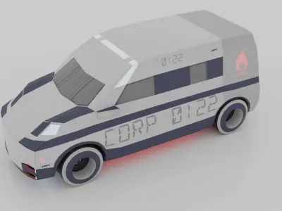Space Car Low Poly Free low-poly 3D model