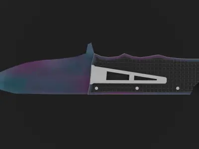 Rainbow Pocket Knife Free low-poly 3D model