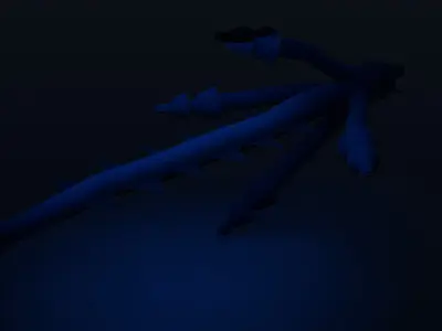 Sea Levithan Rigged Animated Low-Poly Low-poly 3D model
