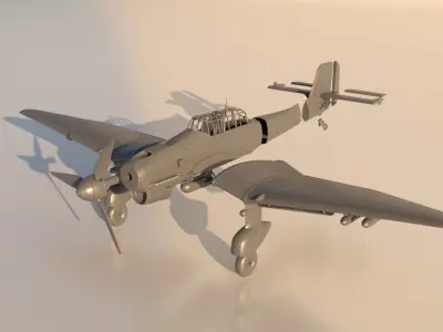 Airplane Junkers Ju 87 for Print 3D print model
