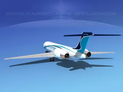 McDonnell Douglas MD-87 Corporate 8 3D model