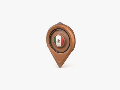 Mexico Flag Icon 3D model