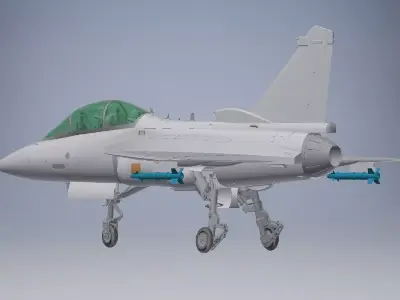 Maiden flight of LCA Navy 3d model 3D model