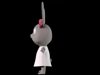 RABBIT GIRL Low-poly 3D model