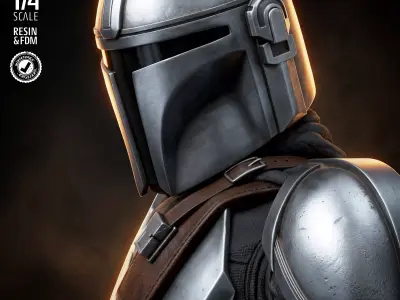 STAR WARS Mandalorian Portrait Bust 3D print model