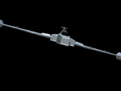 Low Poly Spaceplane Fighter Jet 3D Model Low-poly 3D model