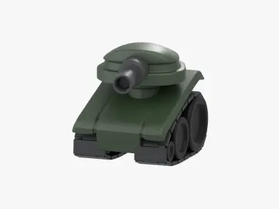 Army Tank 3D Illustration 3D model