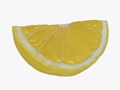 Fresh Lemon Slice 3D model